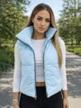 Dámská babyblue vesta v croptop střihu 
