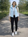 Dámská babyblue vesta v croptop střihu 