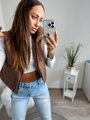 Dámská croptop vesta chocco 