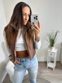 Dámská croptop vesta chocco 