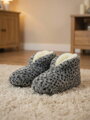 Úžasné papuče z ovčí vlny:)) teploučké:)) tečkované model 94