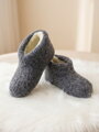 Kotníkové nízké papuče z ovčí vlny teploučké model 104 šedé