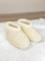Kotníkové nízké papuče z ovčí vlny teploučké model 105