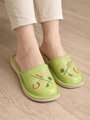 Dámské kožené papuče model 34 zelené