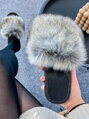 Huňaté papuče Model 51 šedá kožešina