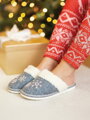 Dámské papuče model 22 vločka filcová