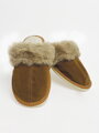 Dámské papuče z broušené kůže model 111 hnědé