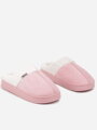 Zateplené dámské papuče v baby pink barvě C62-45