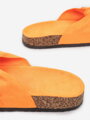 Dámské korkové pantofle v neonově-oranžové barvě F5
