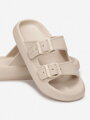 Trendy dámské pantofle 3752-42 na řemínek béžové 