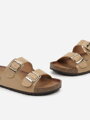 Stylové dámské letní papuče DM221-85 hnědé 