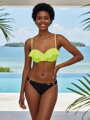 Dámské zářivé plavky CARMEN-GF,02 C/B neonově-žlutá+černá 