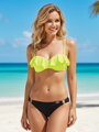 Dámské zářivé plavky CARMEN-GF,02 C/B neonově-žlutá+černá 