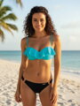 Stylové dvoudílné plavky CARMEN-GF, 02 C/J1 tyrkys a černá