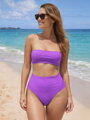 Dámské plavkové kalhotky VSB OMAN s vysokým pasem lila