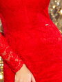 Krajkové dámské šaty 170-6 červená