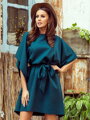 Dámské společenské šaty oversize 287-2 smaragdově zelené