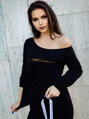 Černá mikina VSB11 se zlatým potiskem