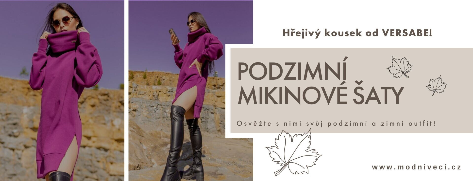 podzimní mikinové šaty