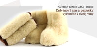 Ledvinový pás a papuče-ovčí vlna