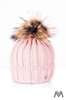 Nádherná dámská čepice ve staro-růžové barvě Andrea