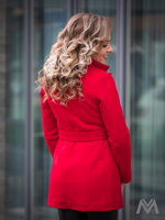Luxusní dámský kabát IGA - červený 
