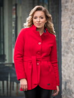 Luxusní dámský kabát IGA - červený 