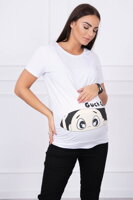 Dámské těhotenské tričko bílé 2992