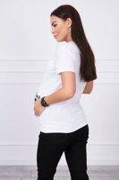 Dámské těhotenské tričko bílé 2992