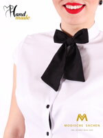 Bílá dámská košile s mašlí Slim Fit VS-DK1717