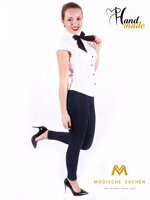 Bílá dámská košile s mašlí Slim Fit VS-DK1717