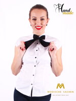 Bílá dámská košile s mašlí Slim Fit VS-DK1717