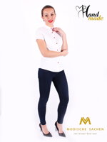 Bílá dámská košile s mašlí Slim Fit VS-DK1718
