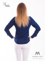Tmavě modrá dámská košile Slim Fit VS-DK1604 