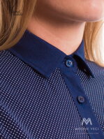 Tmavě modrá puntíková dámská košile Slim-Fit VS-DK1606