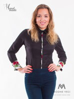 Černá dámská košile Slim Fit VS-DK1714 