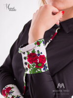 Černá dámská košile Slim Fit VS-DK1714 