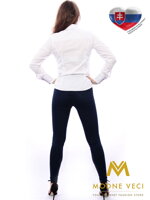Bílá dámská košile s květinovým límcem Slim-Fit VS-DK161