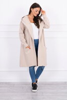Dlouhá oversize mikina nebo plášť růžová 0044