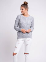 Dámský pletený pulovr DAISY šedý