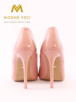 Pudrově růžové dámské lodičky lesklé 5024-20 PIN