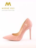 Pudrově růžové dámské lodičky lesklé 5024-20 PIN