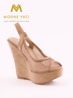 Krásné síťované platformové sandály na léto Y652-14 sandálky, zlatě sandale, sandály na léto, sandály, dámské sandály, sandály na platformě, sandály na podpatku, letní sandály, skladem