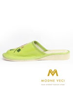 Dámské kožené papuče model 34 zelené