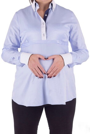 Těhotenská košile modrá VS-1602T