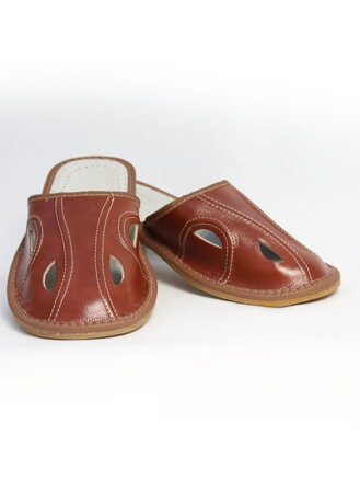 Pánské kožené papuče Model 1D