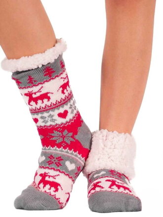 Růžové dámské bavlněné ponožky SOBÍK 