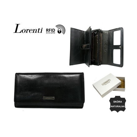 Dámská kožená peněženka Lorenti 1077-NIC-RFID černá