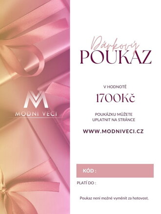 Dárková poukázka ModniVeci.cz