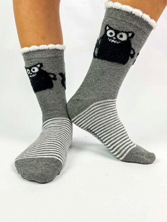 Veselé dětské ponožky v šedé barvě